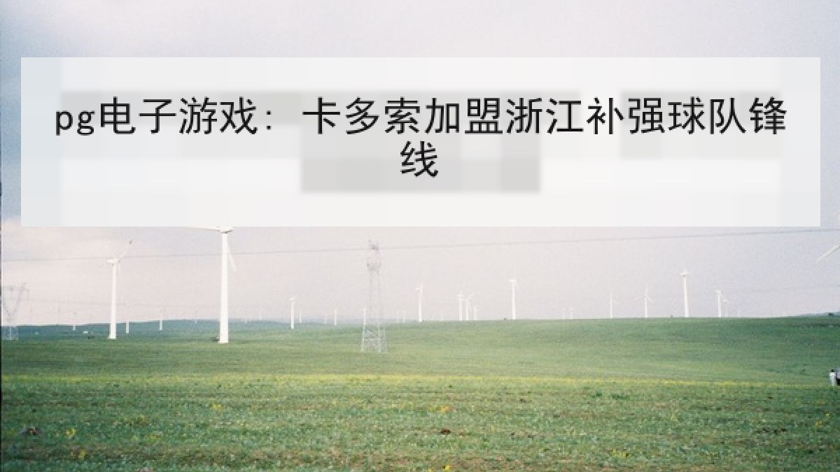 pg电子游戏: 卡多索加盟浙江补强球队锋线